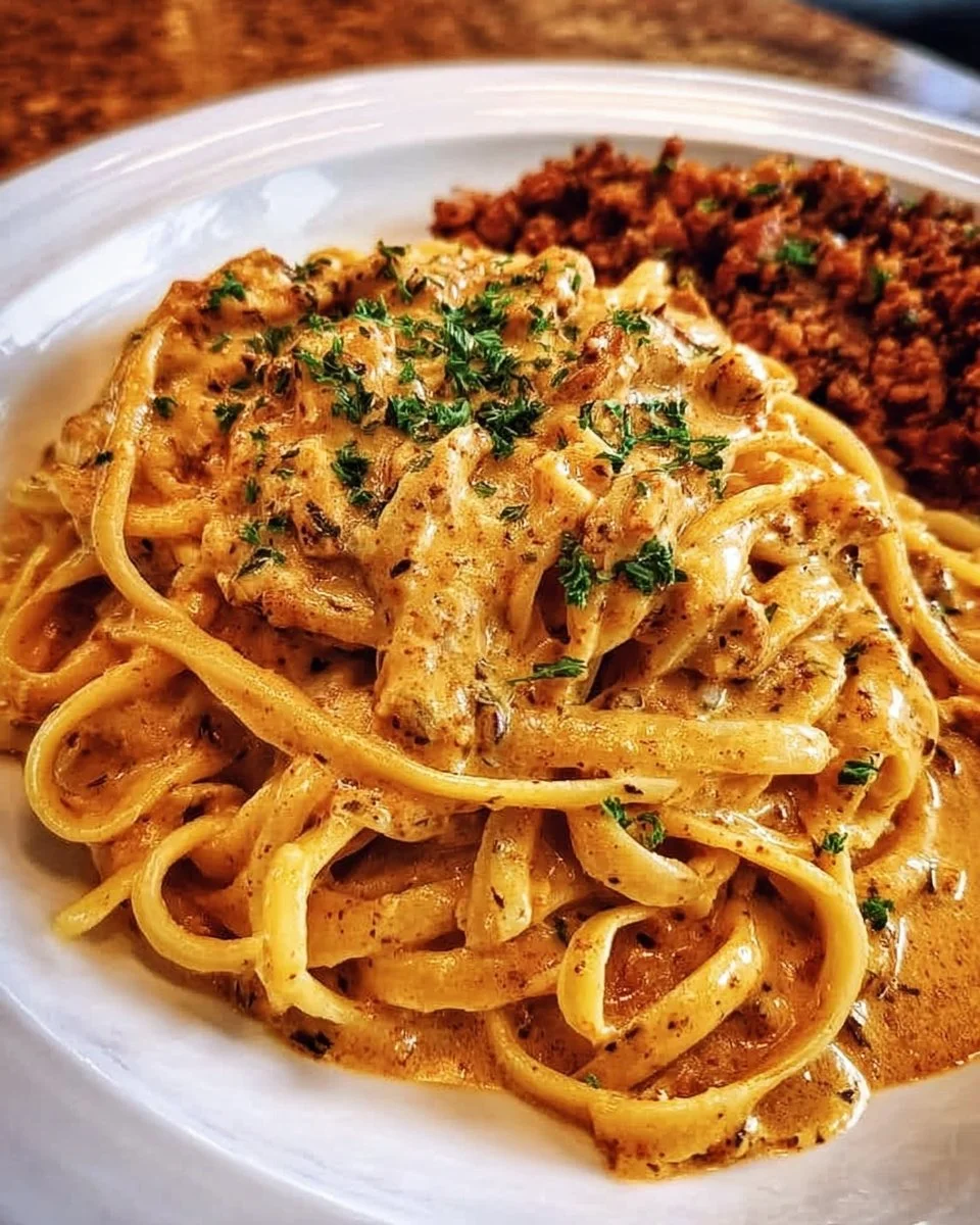 Linguine con Salsa Cremosa Cajún