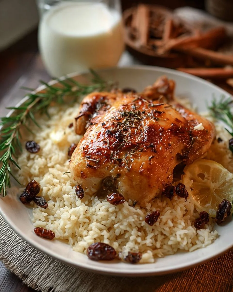 Pollo al horno con hierbas frescas