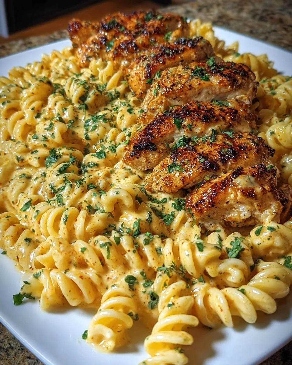 Pollo Cajún Cremoso con Rotini Alfredo Velveeta