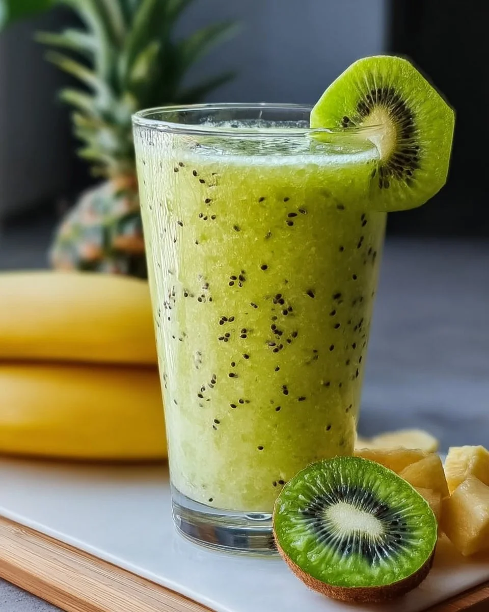 Smoothie de Kiwi, Plátano y Piña: Una Explosión de Frescura y Sabores
