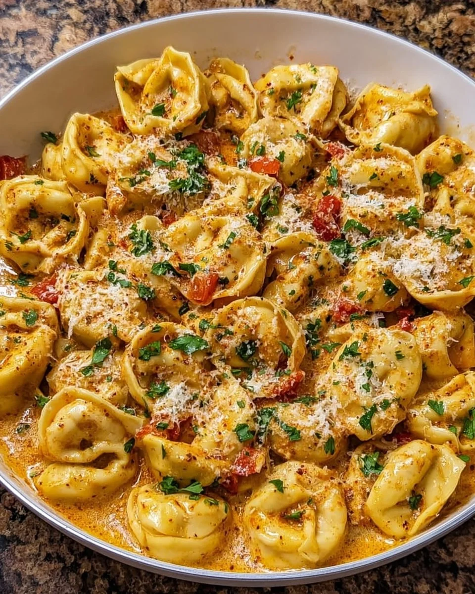 Tortellini Cajún con Salsa Cremosa