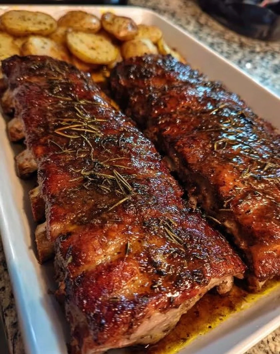 Costillas de Cerdo al Horno con Miel y Mostaza