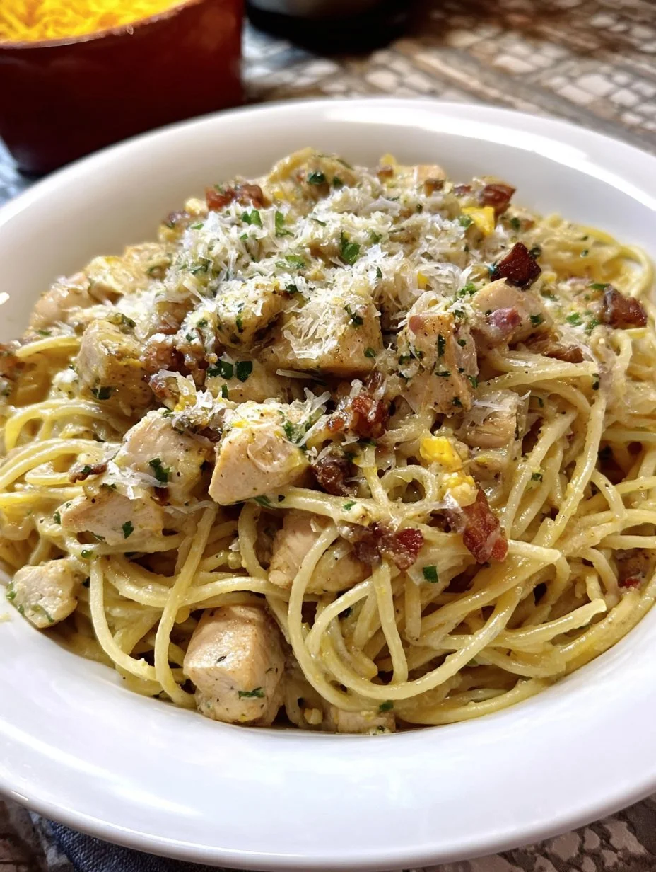 Espaguetis con Pollo