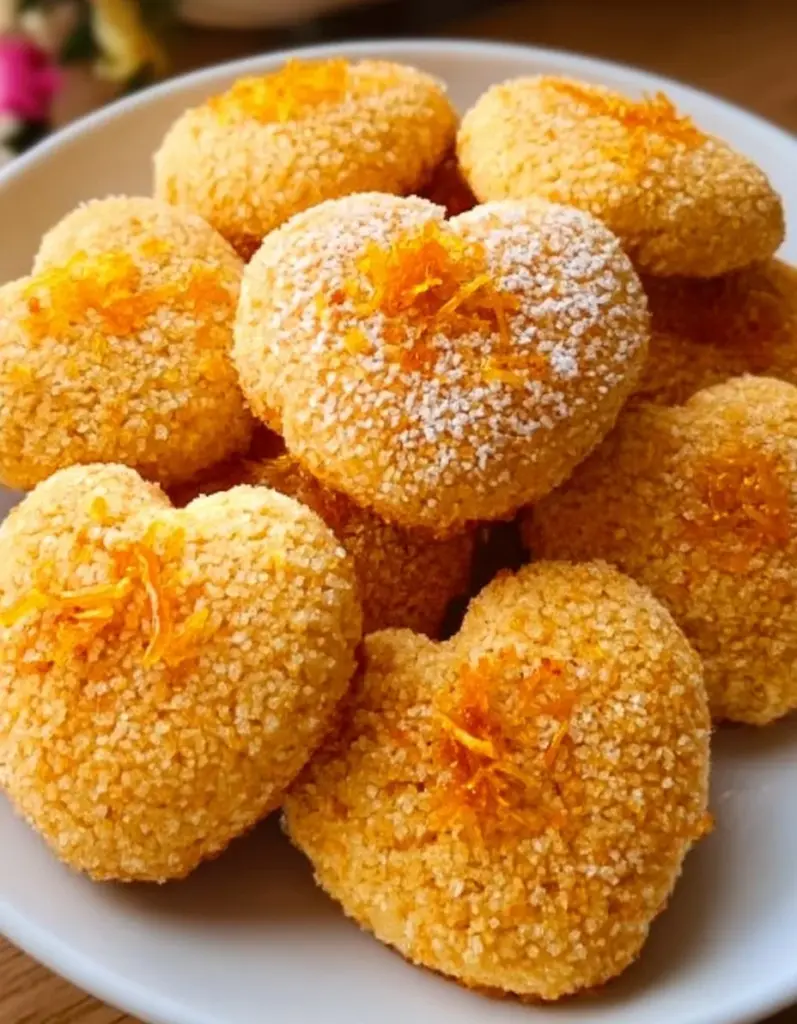 Galletas de Naranja frescas y deliciosas en un plato