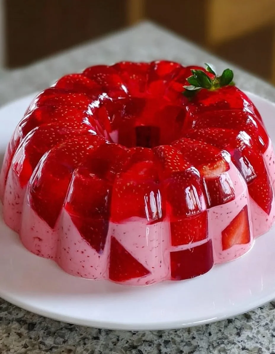 Gelatina de Fresa Mosaico