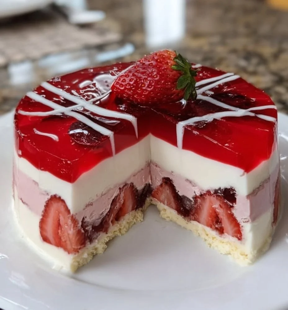 Gelatina de Gansito con Fresas