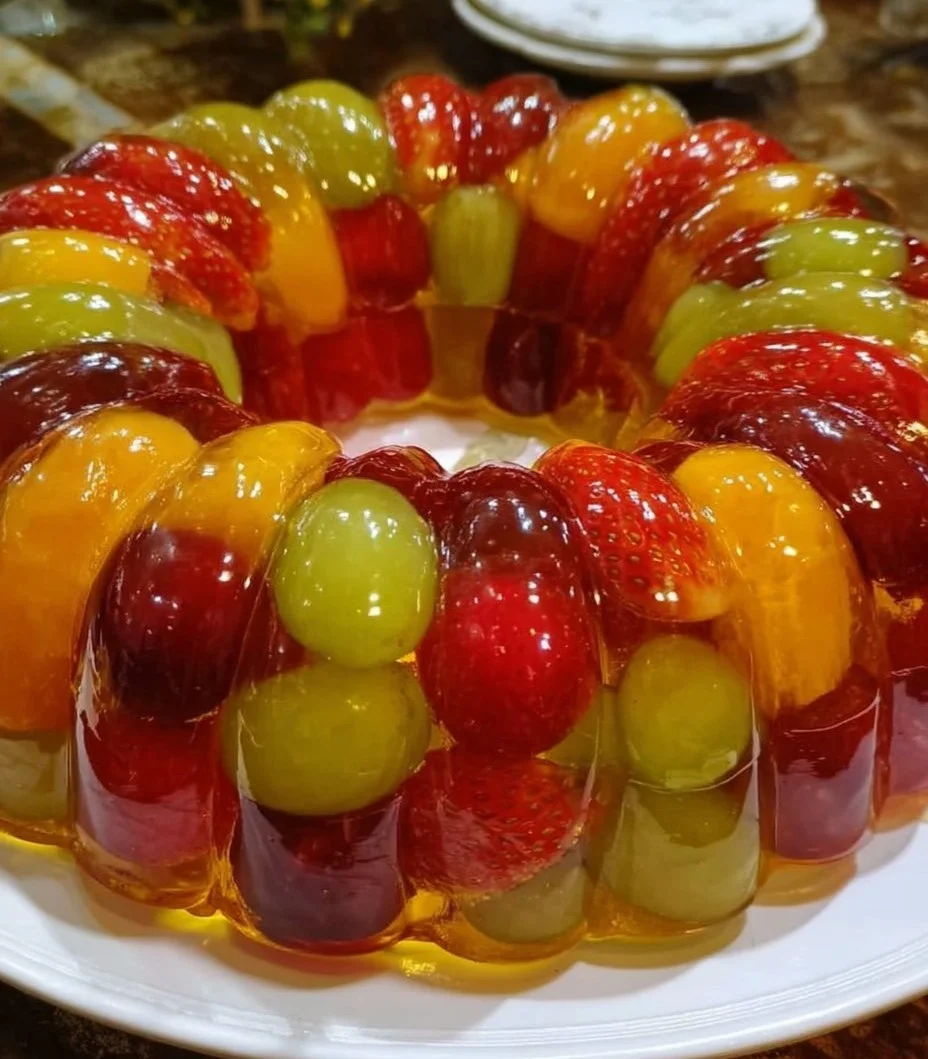 Gelatina Transparente con Frutas