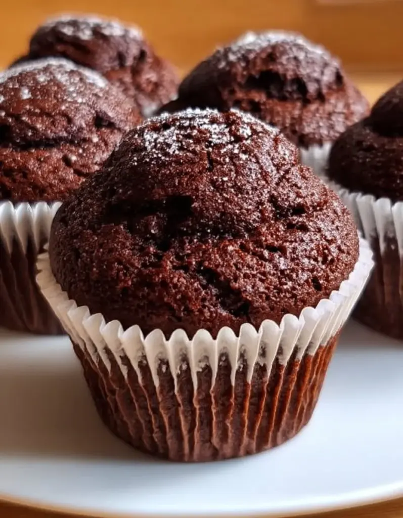 Magdalenas de chocolate recién horneadas con un toque dulce y esponjoso