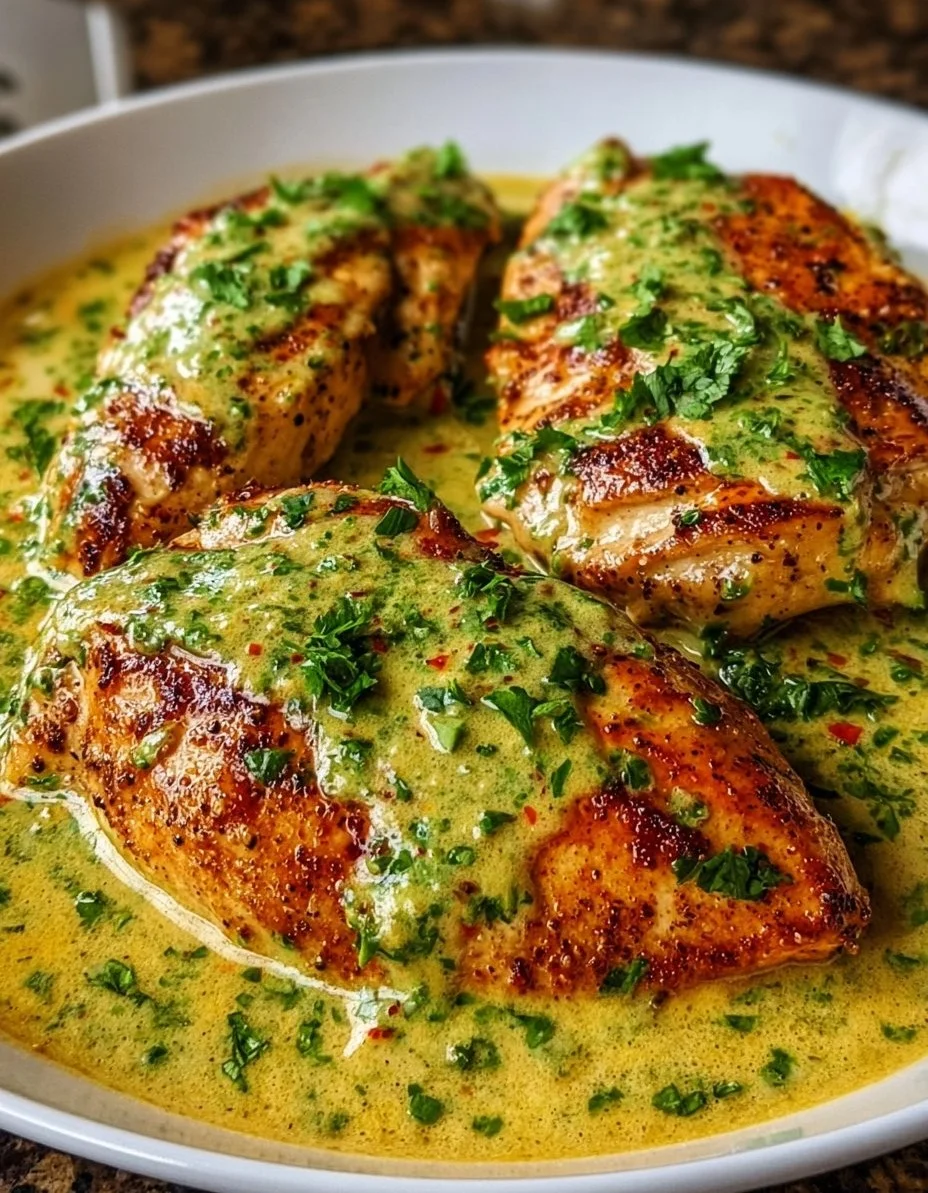 Pollo en Salsa Cremosa de Cilantro