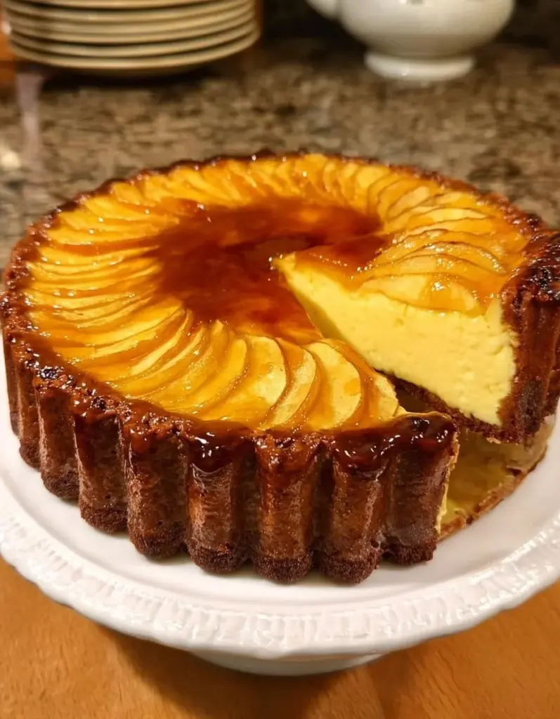 Tarta de manzana con crema pastelera, un postre clásico y delicioso