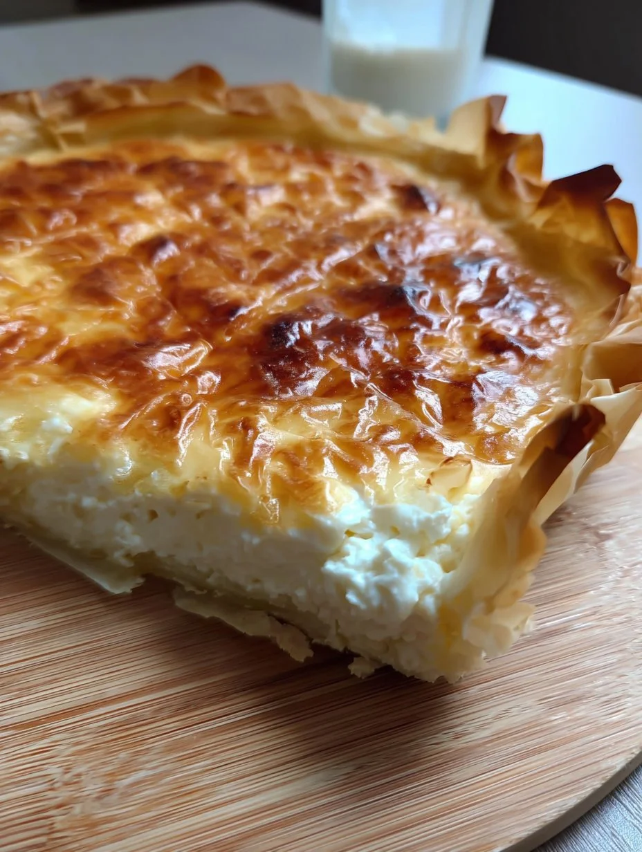 Tarta de Queso con Masa Filo
