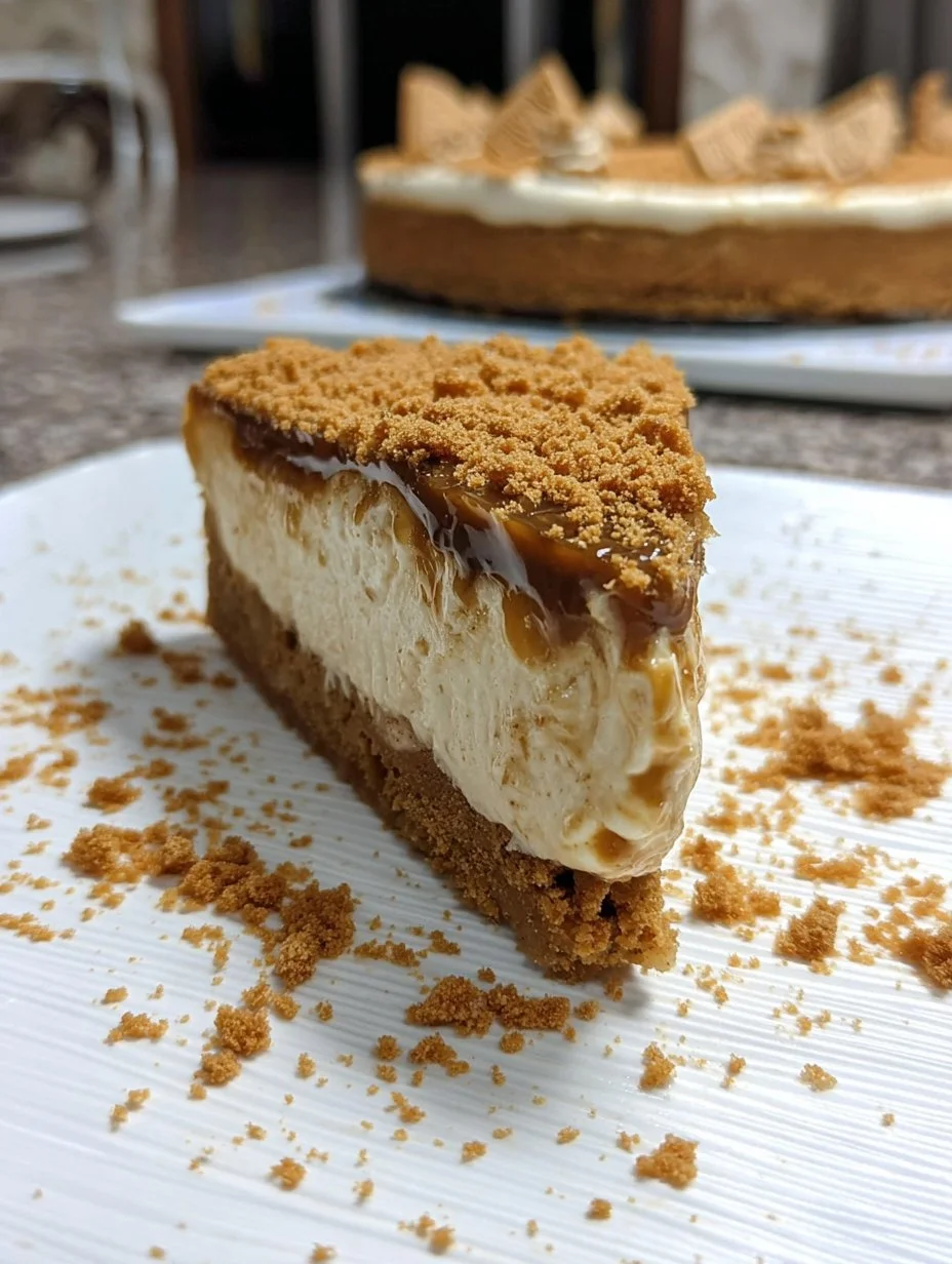 Tarta fría de crema Lotus Biscoff