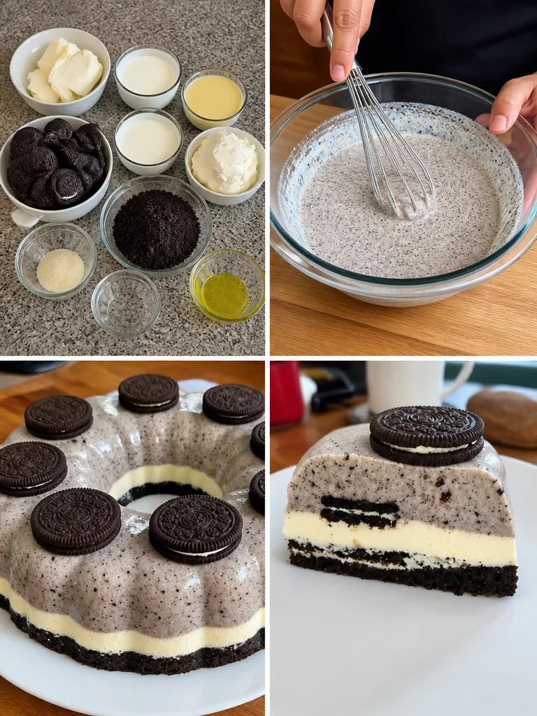 Gelatina de Oreo de 3 Capas