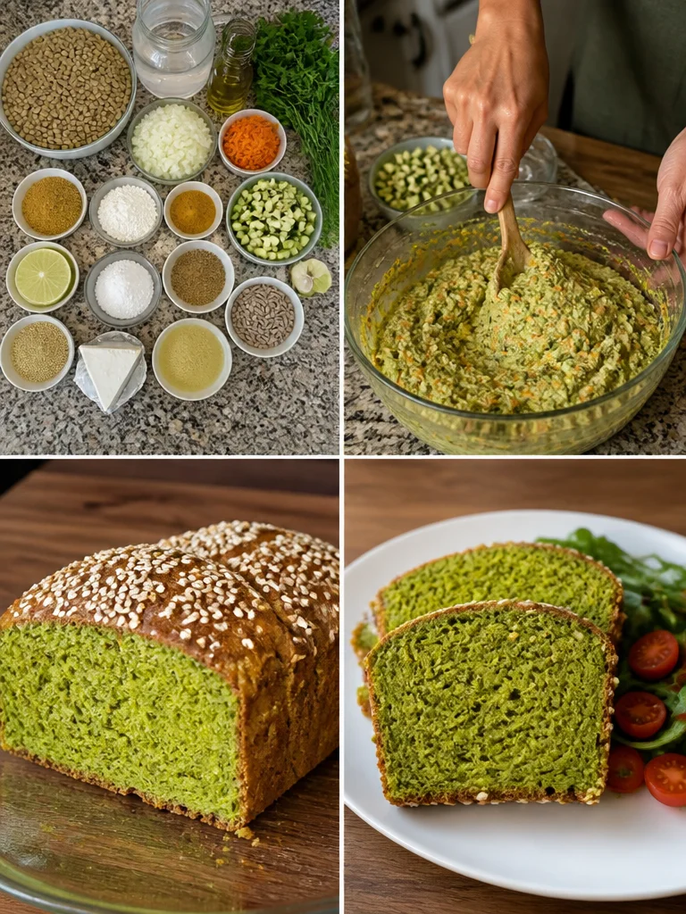 Pan de lentejas saludable y sin gluten, ideal para una alimentación equilibrada.