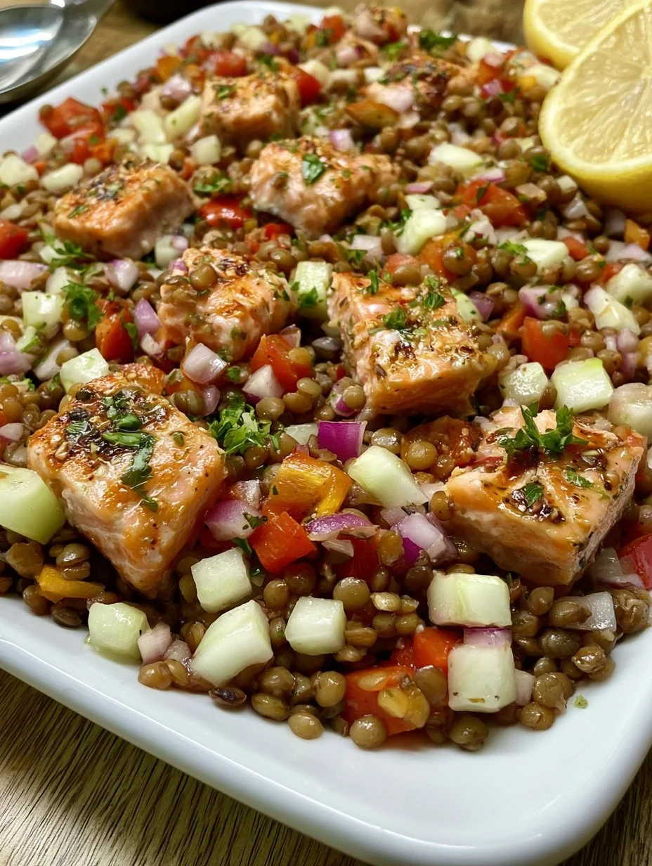 Ensalada de Lentejas y Salmón