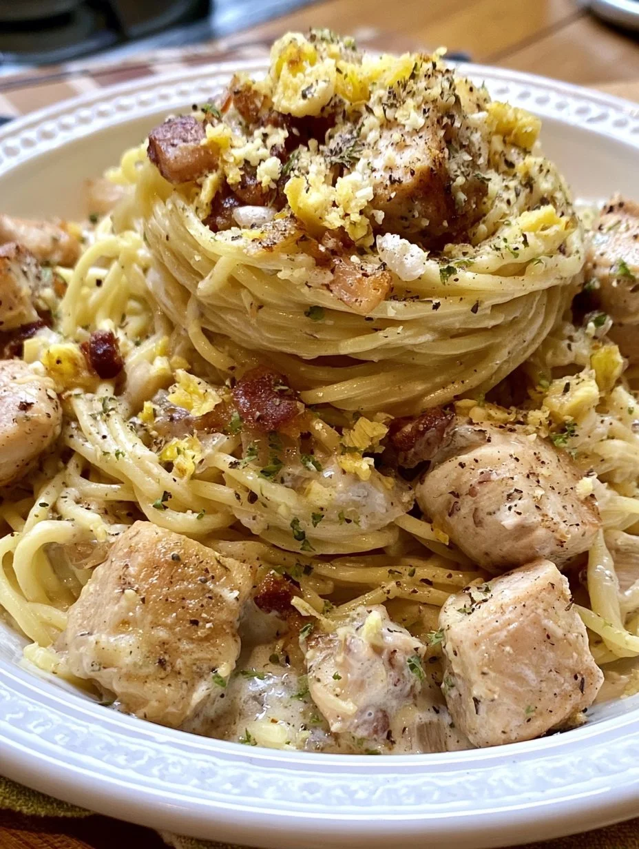 Espaguetis con Pollo