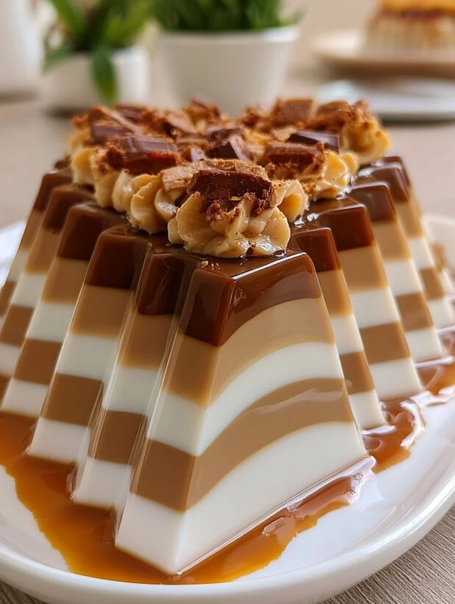 Gelatina de Café, Dulce de Leche y Vainilla