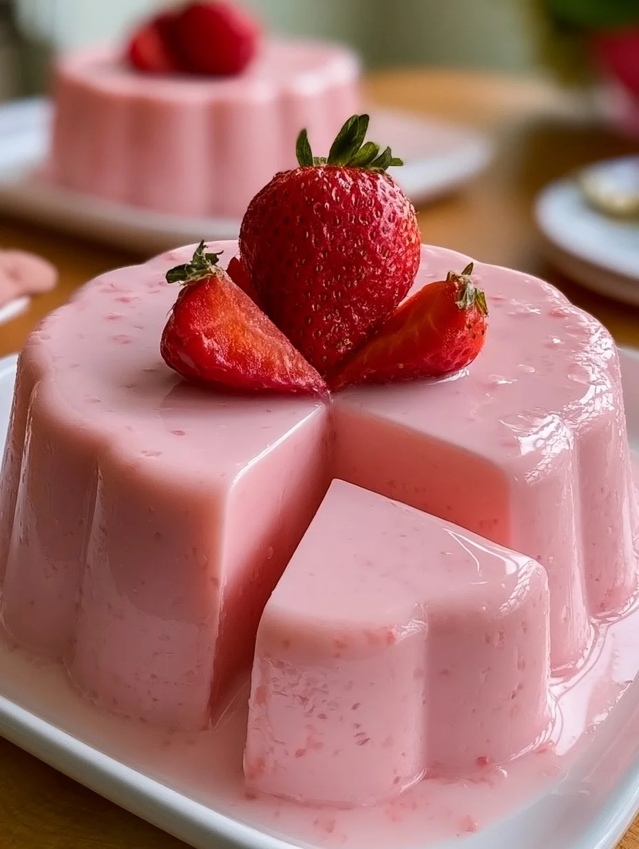 Gelatina de Yogur de Fresa