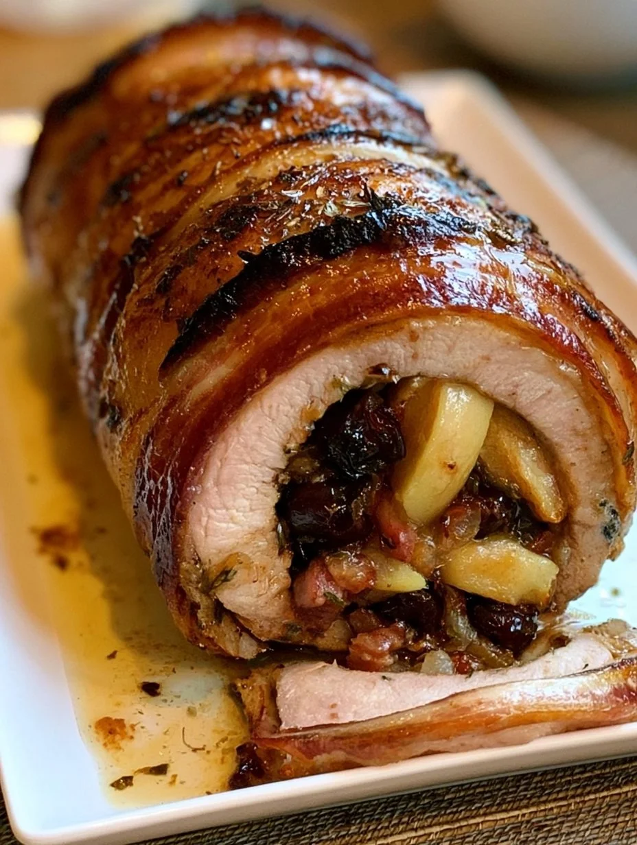 Lomo de cerdo relleno al horno