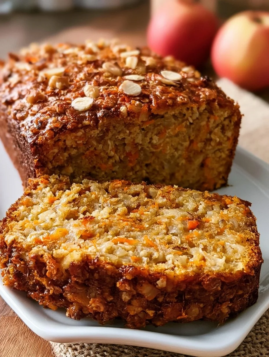 Pastel saludable de Avena, Manzana y Zanahoria