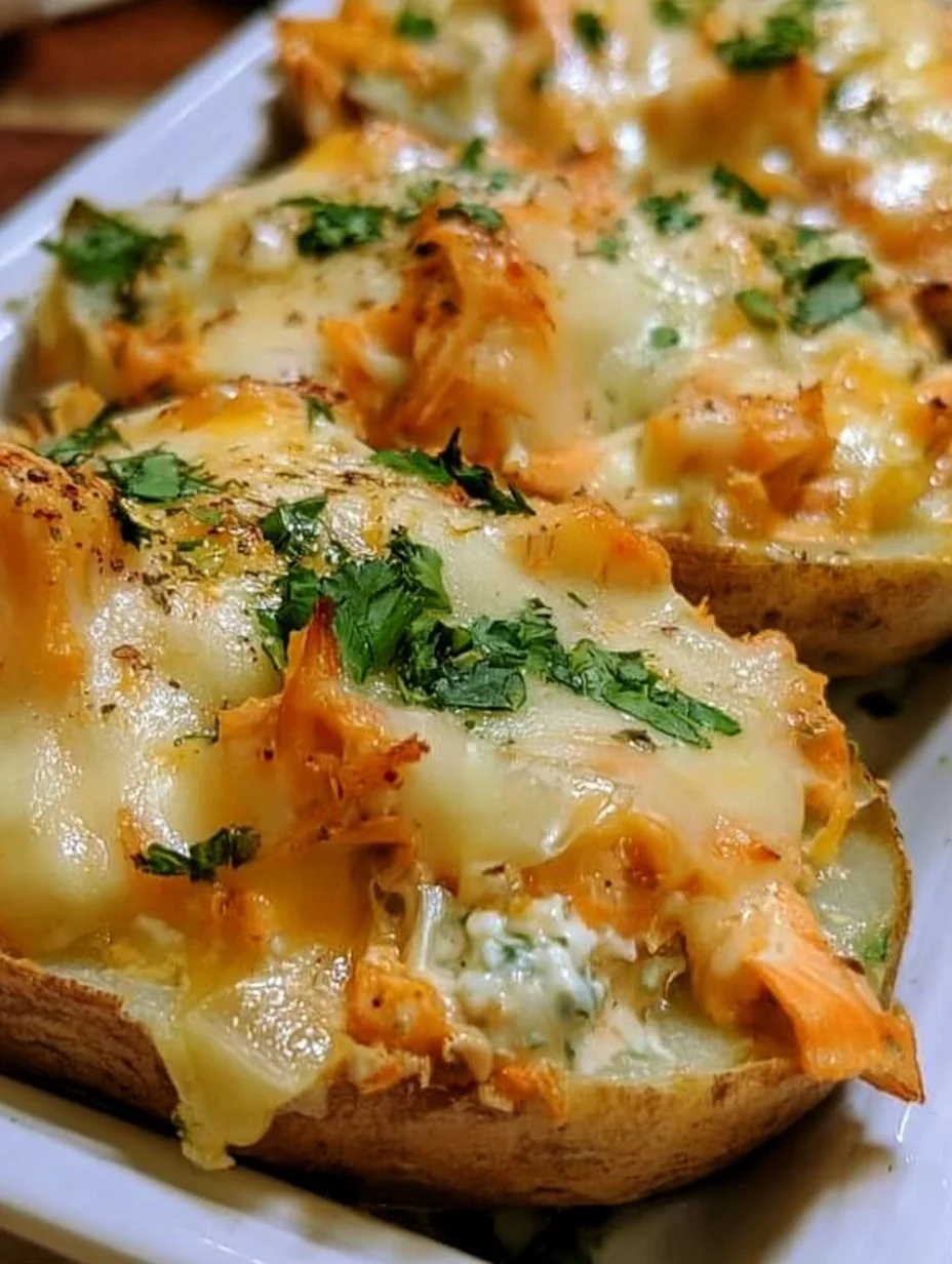 Patatas Rellenas de Pollo al Horno