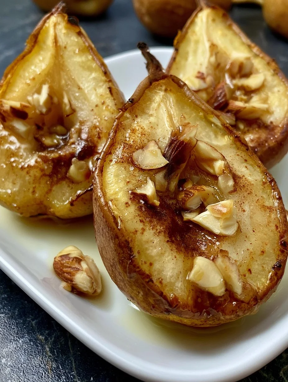 Peras al Horno con Miel y Almendras