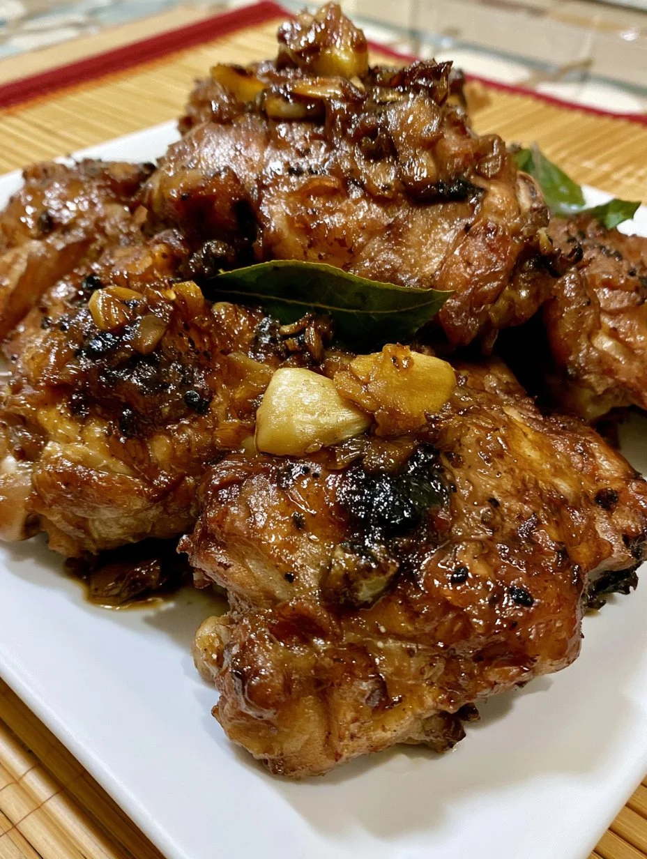 Pollo en adobo filipino